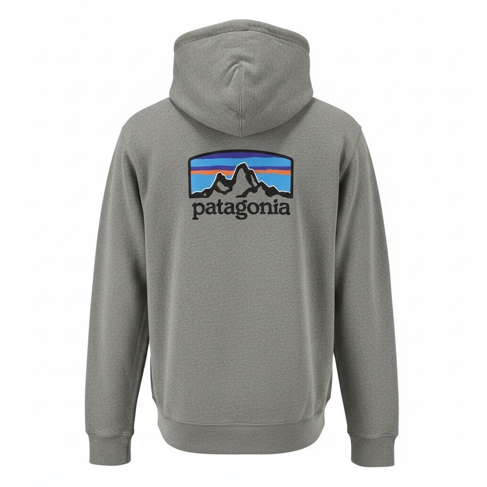Patagonia M Gray P-6 Logo Uprisal Hoody Womens Casual Cozy Pullover Hoodie